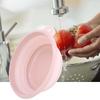 Ciotola Pieghevole da Viaggio per Campeggio all'Aperto Cucina Plastica Pieghevole Vasca per Piatti;rosa: