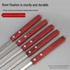 Stainless Steel Flat BBQ Skewers with Wooden Handle