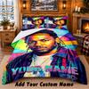 Kendrick Lamar Custom Name 3Pcs Bedding Set 1 Bed Sheet 2 Pillowcases Bedroom Home Decor