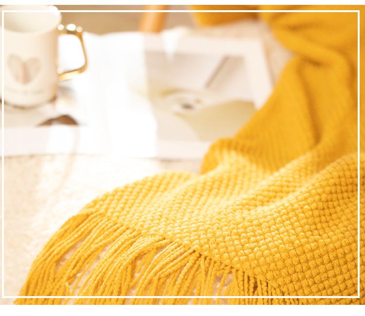 Nordic Retro Knitted Blanket – Perfect for Bedroom, Office, Airplane, or Air Conditioning Use.
