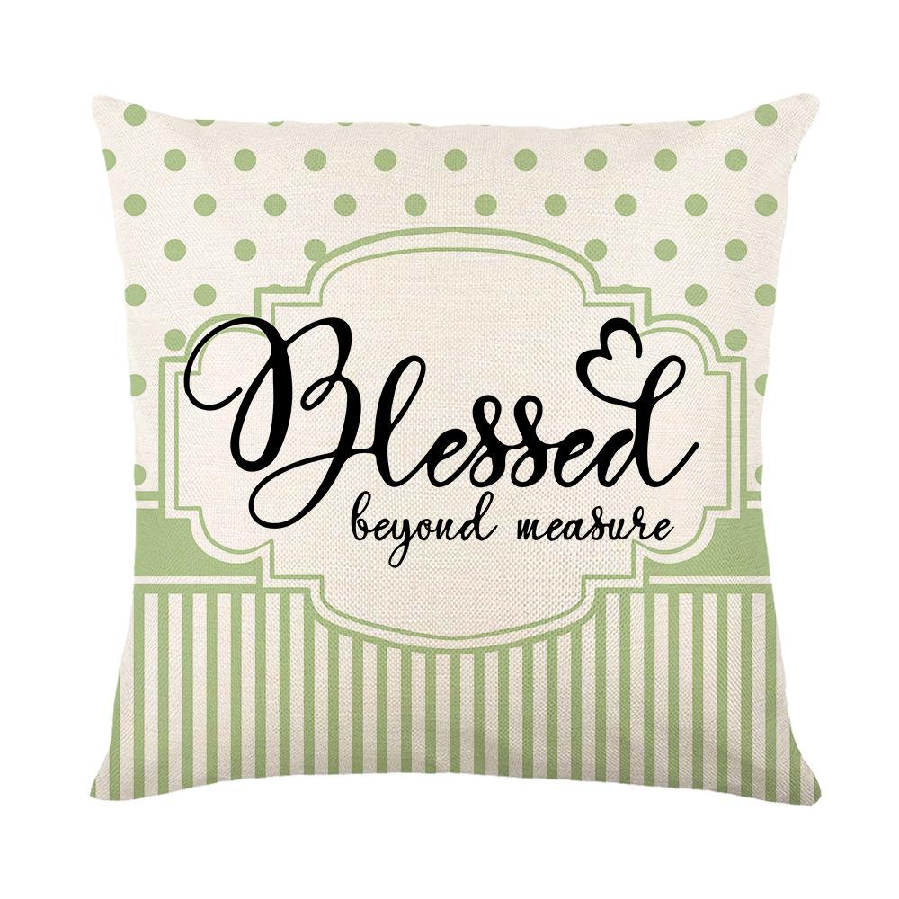 New Spring Printed Pillow Cover Polyester Letter Flower Bouquet Home Cushion Cover Bedroom Cushion Cover