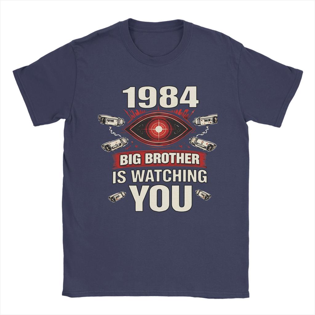 Unisex Big Brother Is Watching You 1984 T Shirt 100 Cotton Clothing Short Sleeve Round Collar Tee Shirt Gift Idea TShirts