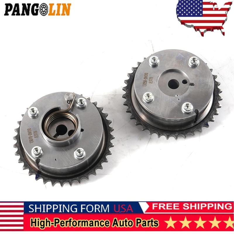 PANGOLIN 2pcs Intake&Exhaust Camshaft Adjuster Gear for Toyota Camry RAV4 Highlander Venza Car Parts 13050-0V010+13070-0V010