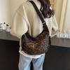 Nische Leopardenmuster Leinwand Knödeltasche Sportlich Europäischer und Amerikanischer Spice Girls Trend Vielseitig Einzelne Schulter Umhänge Speicher Tasche Mode Tasche