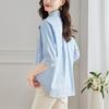 Pure Cotton Blouse for Women In Five-quarter Sleeve Summer Design Niche Top Pure Cotton Blouse