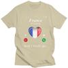La Francia Chiama e Devo Andare T-shirt da Uomo Tshirt Moda Regalo San Valentino Maglietta T-shirt Bandiera Francese