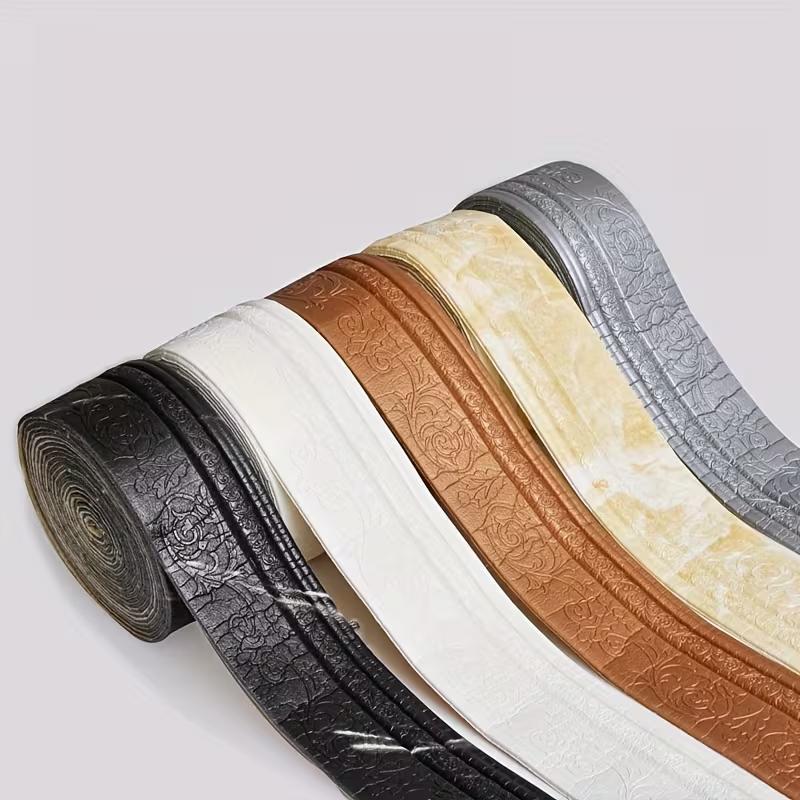1PC 2.3m/90.55inch Self-adhesive 3d Three-dimensional Skirting Wall Sticker TV Background Wall Frame Edge Sealing Strip Foam Wai