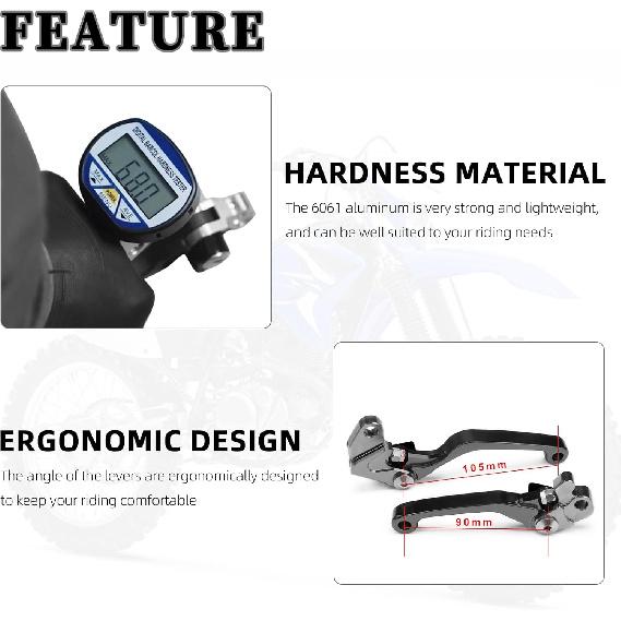 Dirt Bike Clutch Brake Levers,CNC Billet Pivot Handle Levers for TTR 230 2005-2024/YZ80 YZ85 2001-2014/RM85 2005-2019/RM125 RM250 2004-2008 - Black