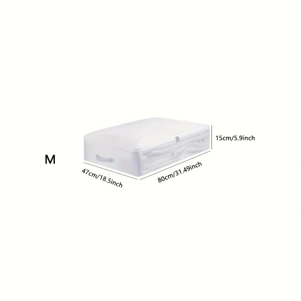 1pc-PVC Large Capacity Quilt Clothes Storage Bag Under Bed Storage Box Closet Organizer Blankets Comforters Dust-proof Storage B