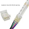 10pcs 4PIN COB LED Connectors 10mm Wire to Strip Connectors RGB Light Connectors  For Home Party