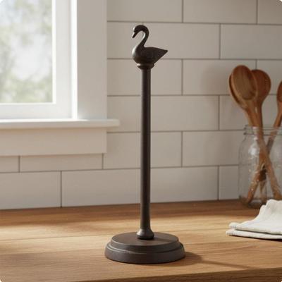 Porte-essuie-tout Design Créatif Support en Fonte Rétro Rouleau pour Plan de Travail,
