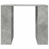 Desk with Shelf Concrete Grey 90 x 50 x 75 cm Engineered Wood