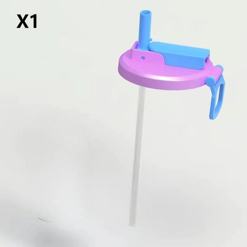 1pcs Soda Can Lid and Silicone Straw Soda Can Lid Reusable Suitable for Canned Beverages Beer Juice 1pcs with Straws