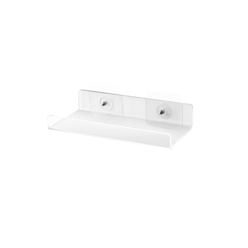 1Pack Acrylic Floating Shelves,Clear Bathroom Wall Shelf, Bookshelves, Invisible Display Shelves for Office, Bedroom