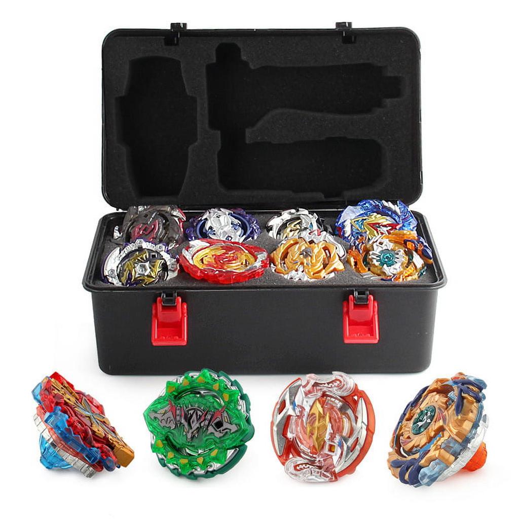Battling Top Burst Gyro Toy Set 12 Spinning Tops 3 Launchers Combat Battling Game with Portable Storage Box