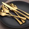 16/20/24 Pieces Gold Cutlery Set Knife Fork Spoon Set Stainless Steel Tableware Snake Scale Handle Dinnerware Kitchen Utensils