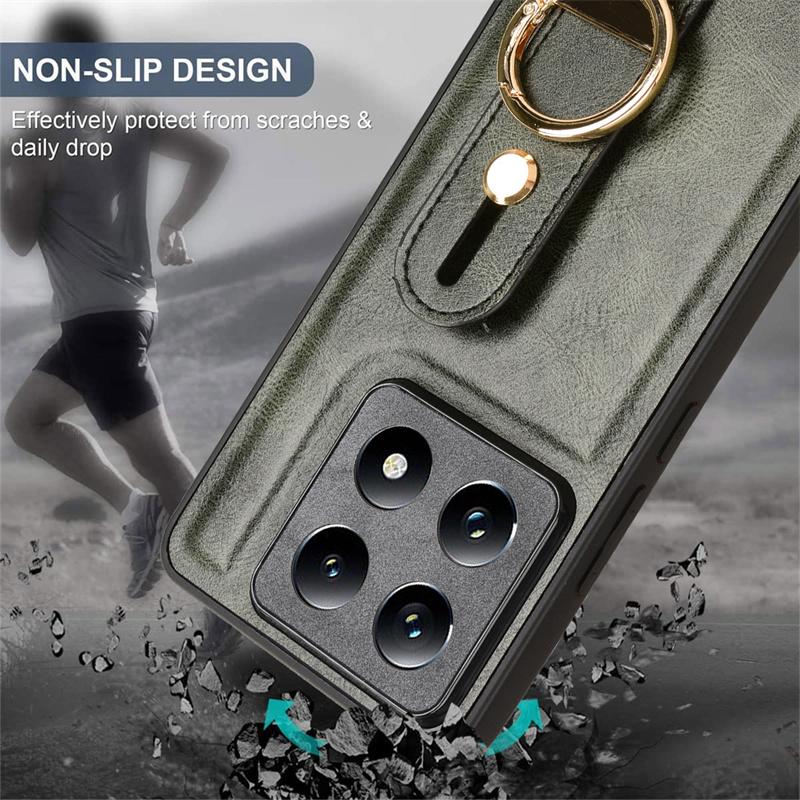 Für 14T Pro Hülle Modering Handgelenksschlaufe Telefonhalter Hülle Für 14T Pro Lederhülle Fallfeste Abdeckung