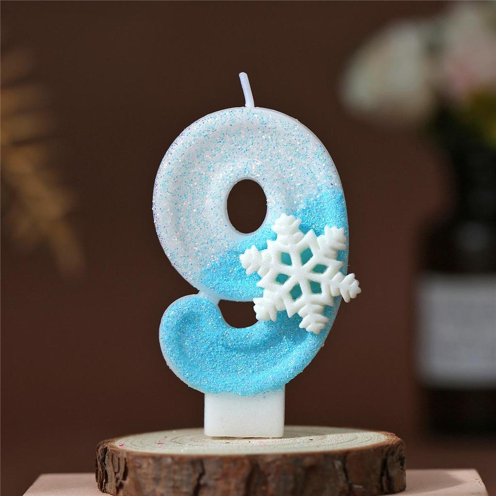 Creative Digital Snowflake Birthday Candles - Hot Selling New Year Party Decoration