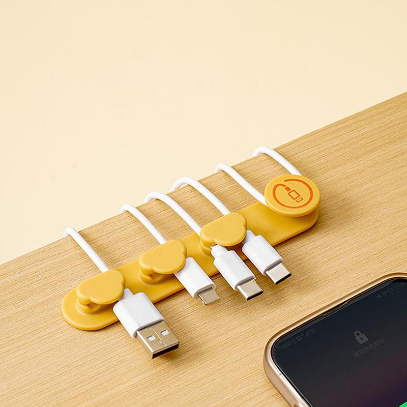 Kablo Düzenleyici Yönetimi Kablo Tutucu Esnek Usb Kablo Sarıcı Düzenli Silikon Klipsler Fare Klavye Kulaklık Koruyucu