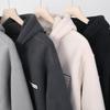 Autumn Winter Fashion Fleece Thickened Warm Hooded Coat Men's Casual Loose Sports Jacket