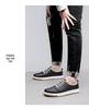 Men's Trendy Low-Top Skate Shoes: Korean Style Casual, Fashionable, Breathable Sneakers in White.