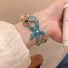 Seaside Vacation Style Pearl Starfish Shell Women's Bracelets New Inlaid Rhinestone Bracelet High-end Luxury Designer Zircon