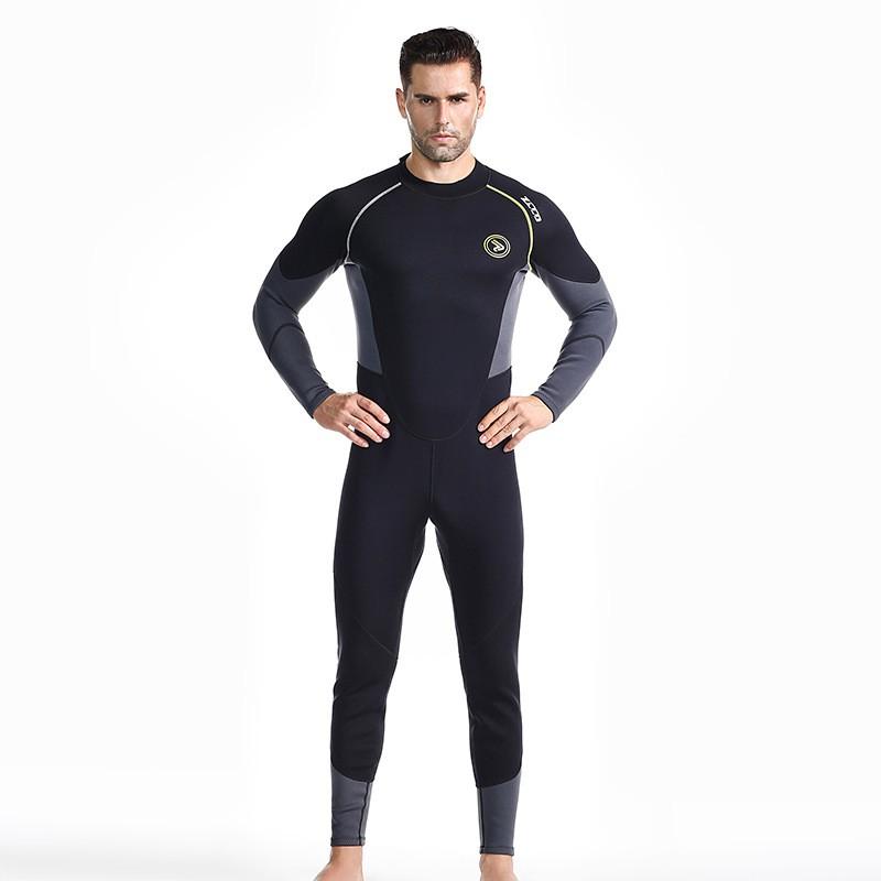 Mens 3mm Neoprene Wetsuit Full Body Long Sleeve Snorkeling Diving Winter Swimming Warmth Protection