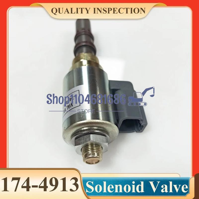 24V Solenoid Valve 174-4913 1744913 for Hydraulic Pump Valve Wheel Loader 950G 962G 966G