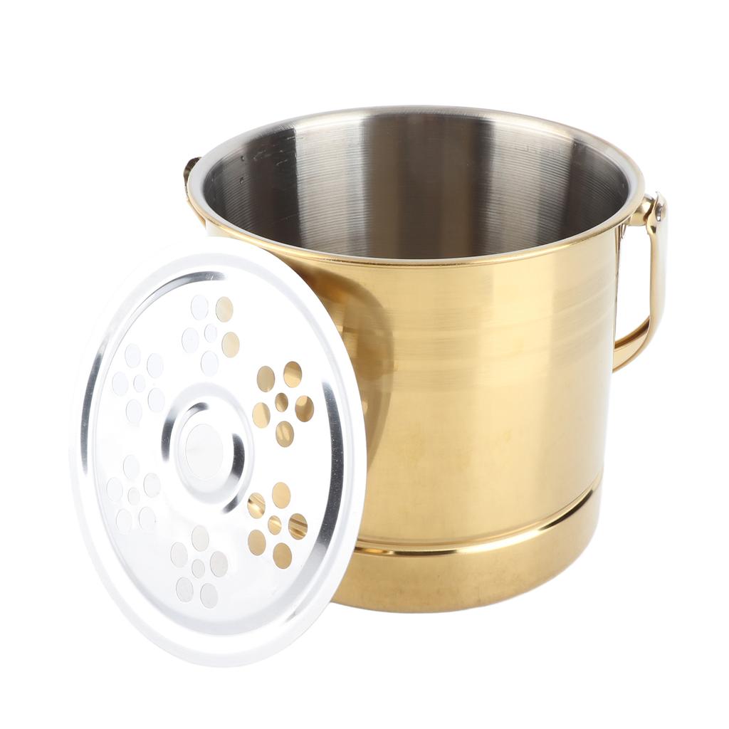 Ice Bucket Professional Thickened Stainless Steel Ice Bucket with Filter Plate for Cocktail Bar