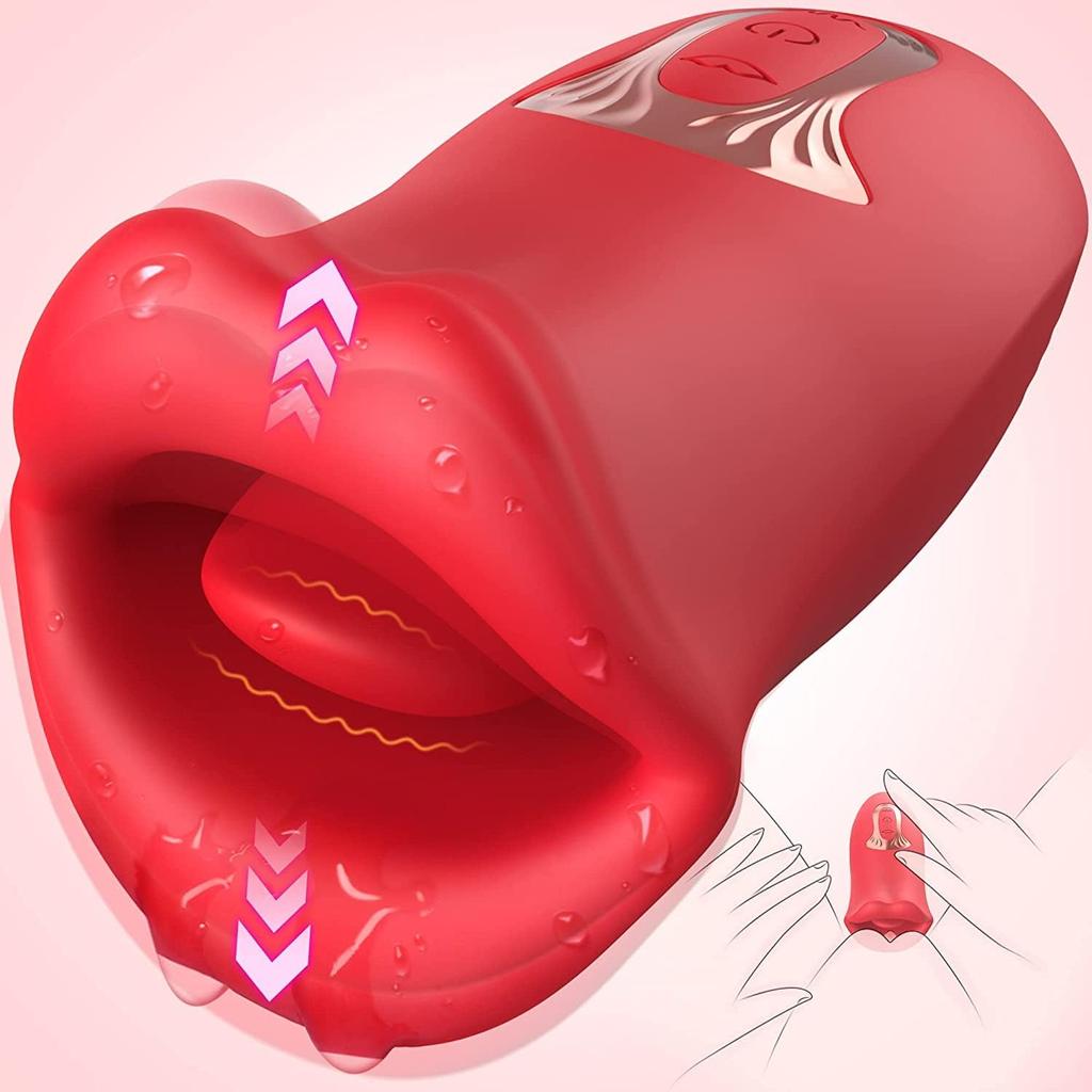 Adult Sex Toys Vibrator Rose Sex Stimulator,10 Vibration and French Kissing Modes Tongue Sex Toy Vibrator Clitoral Vibrator for Women Adult Sex Toys