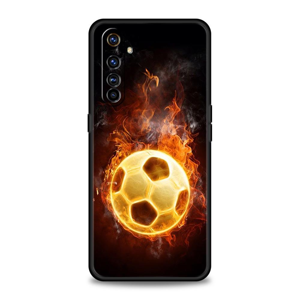 For Realme GT Neo 2 3 3T 5 Phone Case 12 11 5G 10 9 8 5G 7 6 GT5 GT3 GT2 Pro C21 C11 C25 C35 Cover Football Passion Soccer Ball
