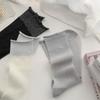 Korean Silver Thread Lolita Stockings Sweet Mid Length Socks Fashion Ties Stacked Socks