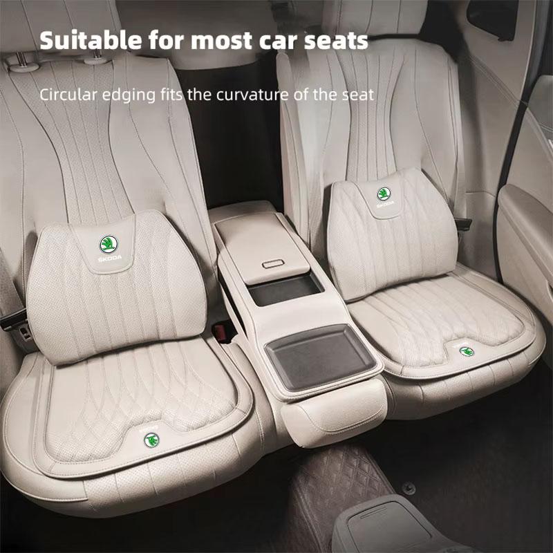 YXMP4 Car Seat Cushion Cover Lumbar Support Waist Cushioning For Skoda Octavia Rapid Kodiaq Superb Karoq Scala Fabia Kamiq Enyaq Yeti