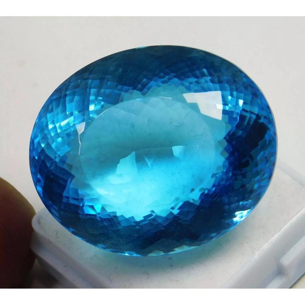 Amazing Sky Blue Aquamarine Natural 88-90 Ct Oval Cut Beautiful Gemstone