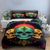 Colorful skulls with symbols. Bedding sets Duvet cover sets Duvet covers Pillowcases(1* Duvet Cover 2* Pillowcases without duvet insert)