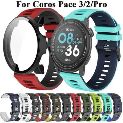 Puzdro z PC + remienok na hodinky pre Coros Pace 3 2 Pro, mäkké náramky pre COROS PACE Pro, náhradný remienok na športové hodinky s plášťom