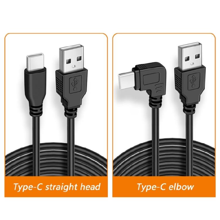 Flexible 11.5ft USB Type C Charging Cord 90 Degree Bend or Straight Connector Design For Monitoring Devices
