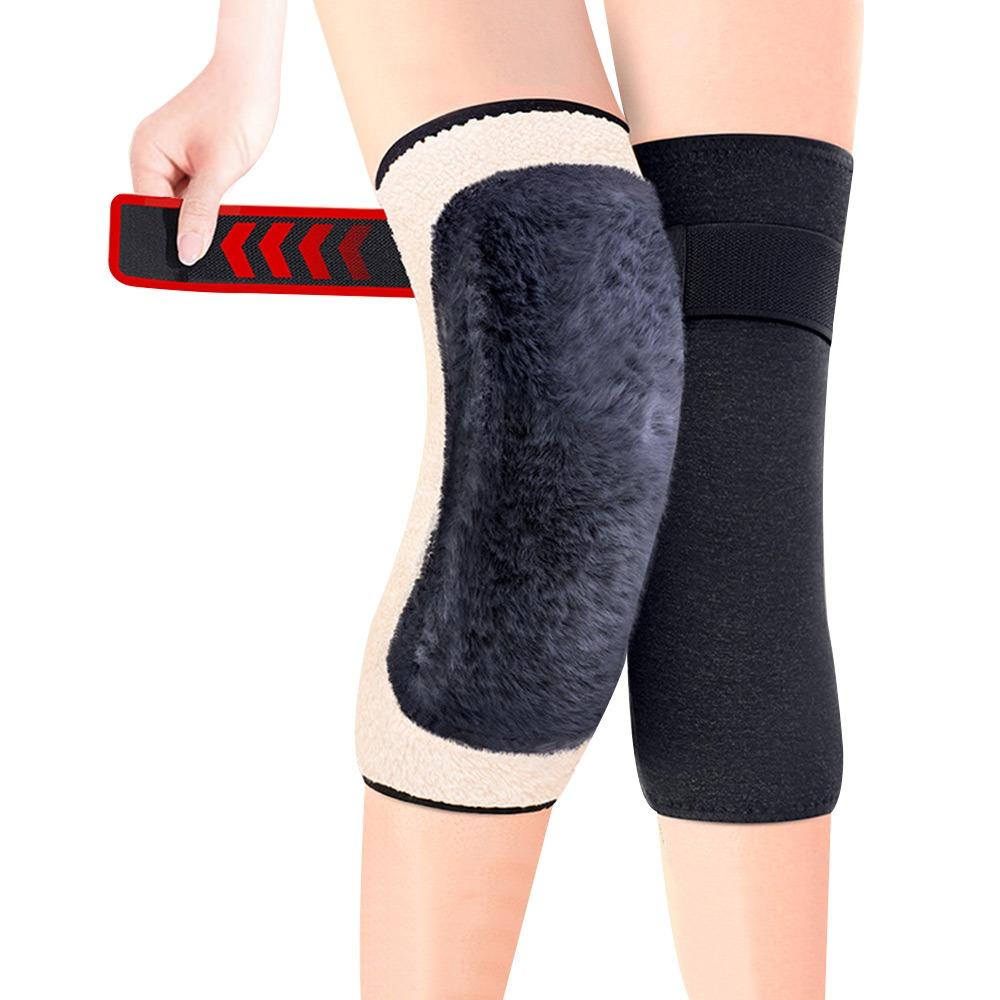 Plus Velvet Winter Knee Pads Universal Knee Support Durable Warm Knee Sleeve  Unisex