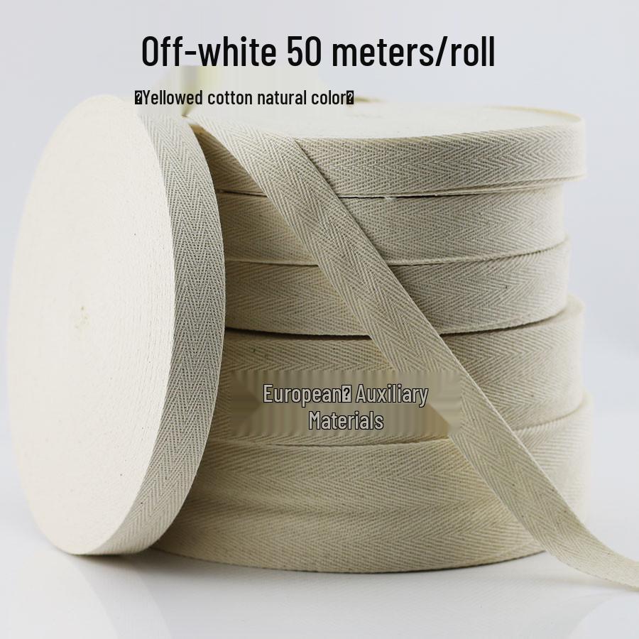 

1cm/2cm Cotton Herringbone Tape Pure Cotton Yarn Woven Edging Lace
