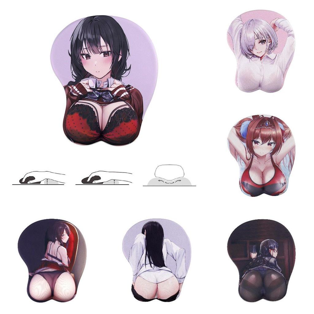 Miękka i ergonomiczna dwuwymiarowa podkładka pod mysz z anime z klatką piersiową 3D dla wygody