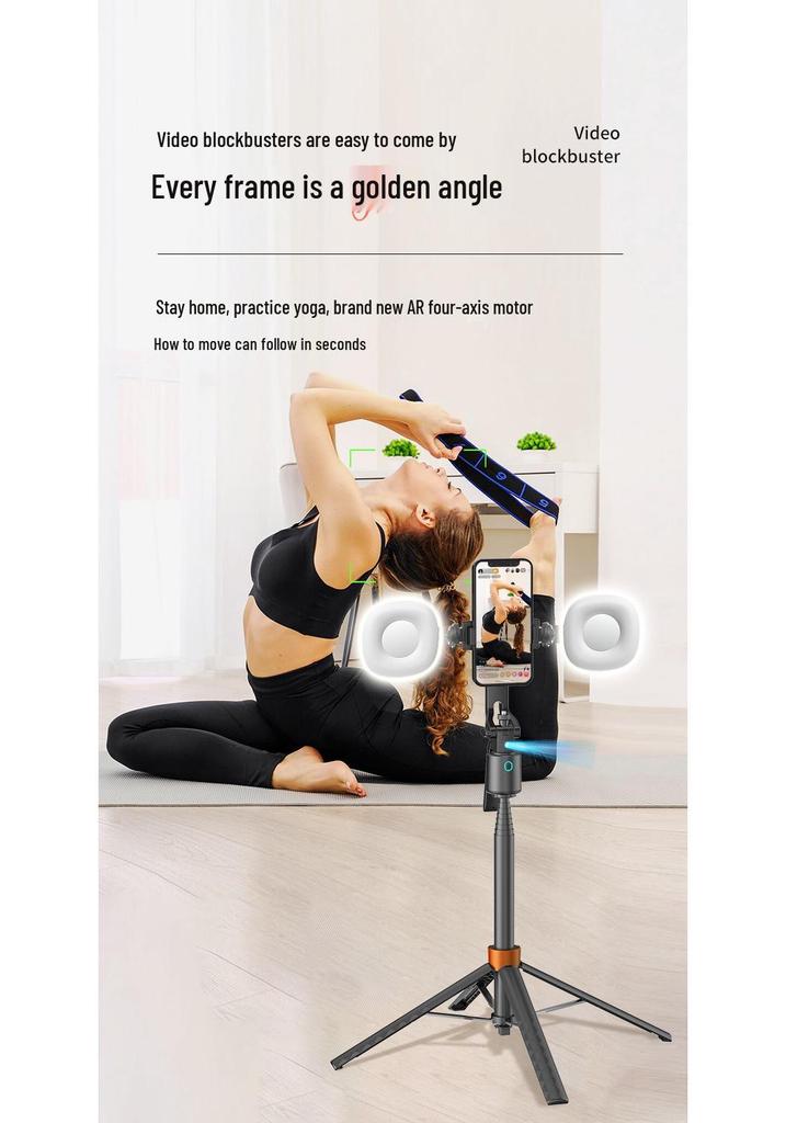 Q13 Smart Face Tracking Gimbal with Bluetooth Selfie Stick, Four-Axis Anti-Shake, AI Stabilizer, Retractable Fill Light
