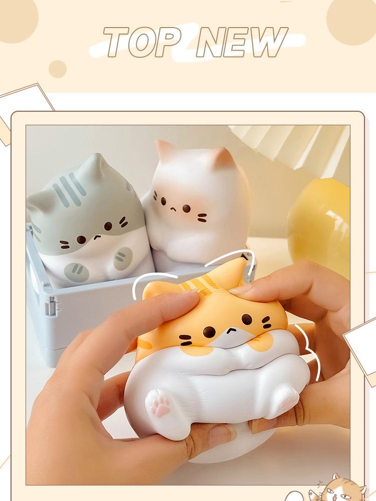New Cat Stress Relief Squishy Toy PU Slow Rising Squeeze Antistress Ball Cartoon Table Ornaments Squishy Stress Reliever Toys