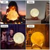 3D Maan Nachtlampje Oplaadbare Maanlamp Slaapkamer Led Studeerkamer Tafellamp Warm Licht Bedlamp Bureaulamp Woondecoratie
