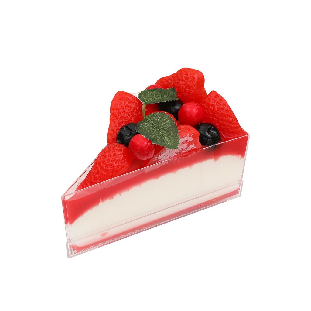PU Fruit Cake Slice Model - Dessert Cream, Pudding, and French Mousse Display