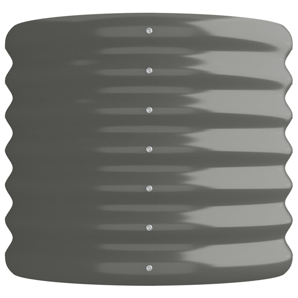 Vidaxl Raised Planter, Powder-Coated Steel 114X40X36 Cm, Grey