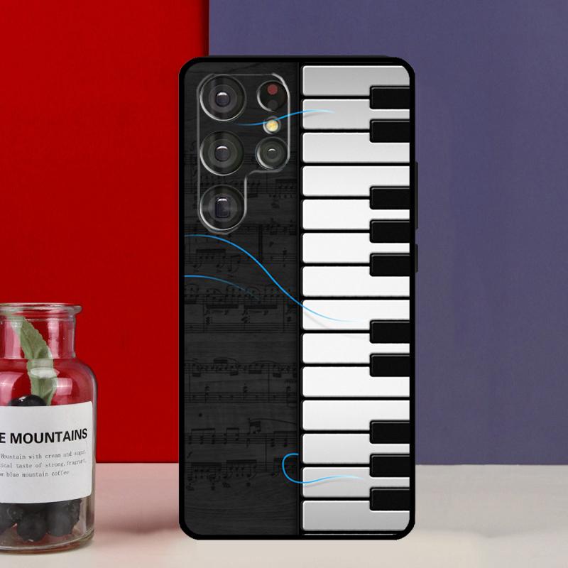 Piano Keys Keyboard design Funda Case For Samsung Galaxy S25 Ultra S9 S10 S20 S21 FE S22 S23 Plus S24 Ultra Phone Cover
