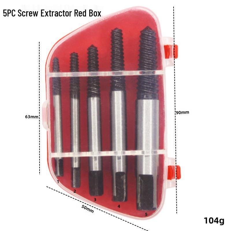 4-Point & 6-Point Triangle Valve Water Pipe Screw Extractor Set (5/6/8 Pcs) for Broken Thread Removal