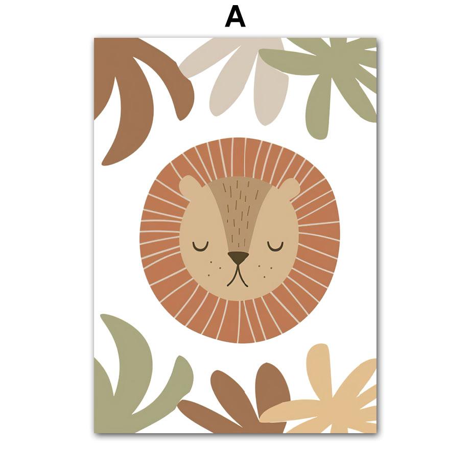 

Лев, жираф, зебра, радуга, цитата, детская настенная живопись, холст, скандинавские постеры и принты, настенные картины, декор детской комнаты 21x30cm No Framed