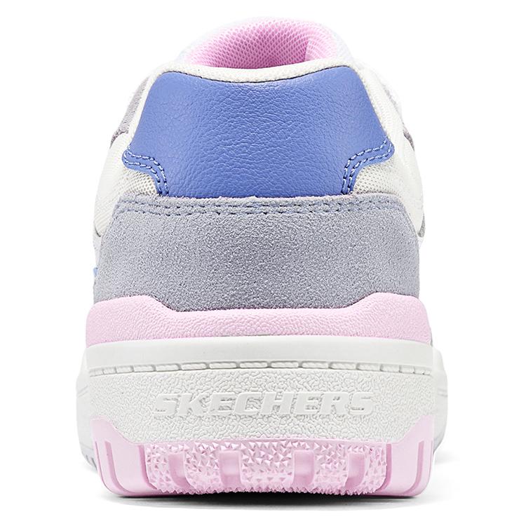 Skechers Kids Street Girls Retro Fashion Lightweight Slip-Resistant Durable Low-Top Sneakers Kids Sneakers White Gray Pink 310230L-WMLT