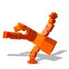 3D Printed Cube Robot Figurine Movable Joints Cube Man Stress Relief Toy Home Office Desktop Decoration Ornament